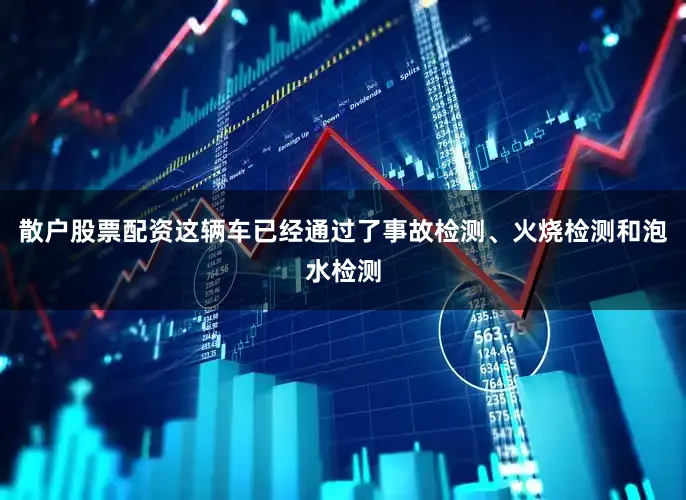 散户股票配资这辆车已经通过了事故检测、火烧检测和泡水检测